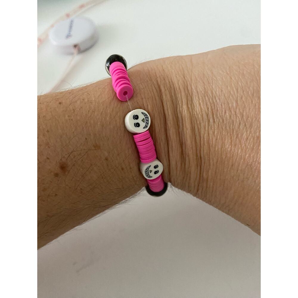 spooky face Halloween bracelet